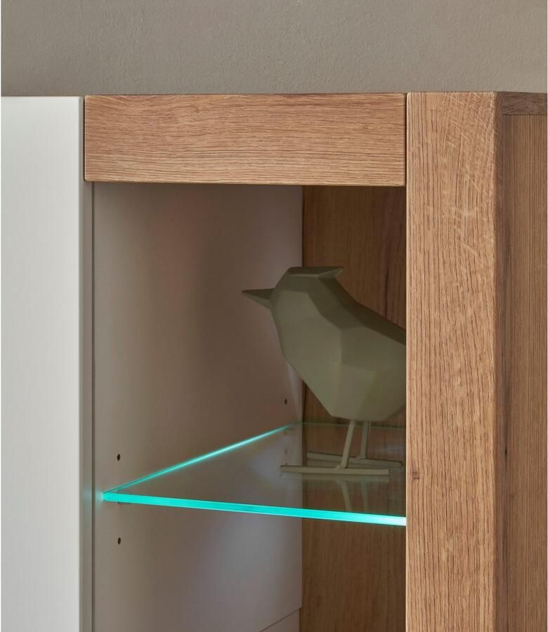 INOSIGN Tv-meubel Brixen moderne TV-kast commode in eik Evoke decor met wit Metalen grepen voldoende opbergruimte veelzijdig toepasbaar