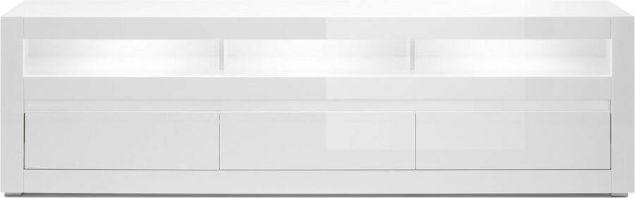 INOSIGN Tv-meubel Carat Breedte 217 cm sierlijst 1x betonlook en 1x wit - Foto 4