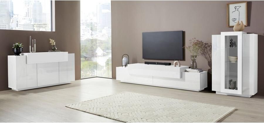 Webfurniture tv-meubel Porro 240 x 45 x 51 5 cm High Gloss White Design - Foto 5