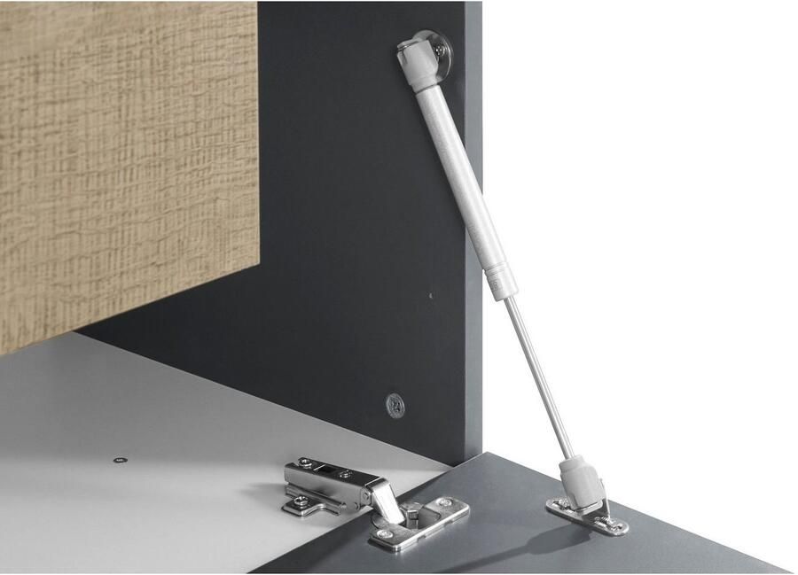 INOSIGN Tv-meubel Coro lowboard TV-commode TV-meubelen TV-bank met 2 kleppen 2 deuren 1 glazen plank breedte 220