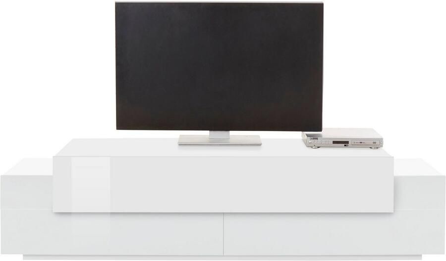 INOSIGN Tv-meubel Coro lowboard TV-commode TV-meubelen TV-bank met 3 kleppen waarvan 2 met push-to-open functie breedte 200 cm - Foto 4