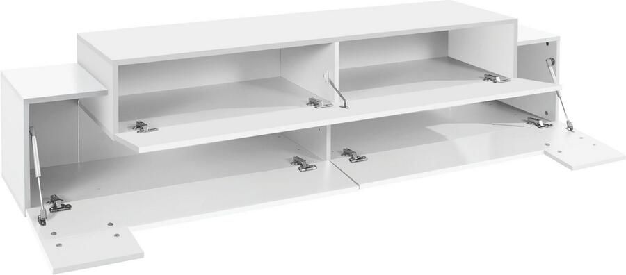 INOSIGN Tv-meubel Coro lowboard TV-commode TV-meubelen TV-bank met 3 kleppen waarvan 2 met push-to-open functie breedte 200 cm - Foto 7