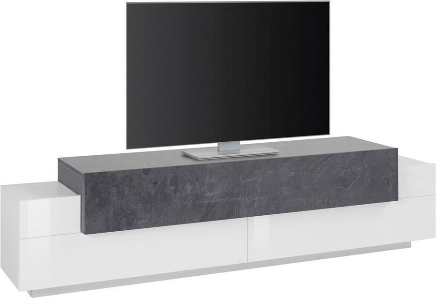 INOSIGN Tv-meubel Coro lowboard TV-commode TV-meubelen TV-bank met 3 kleppen waarvan 2 met push-to-open functie breedte 200 cm - Foto 2