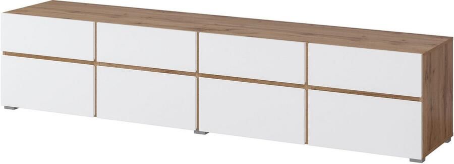 INOSIGN Tv-meubel Cross moderne greeploze TV-kommode 4 kleppen 4 lades Breedte 225 cm tv-kast met veel opbergruimte tv-meubel - Foto 4
