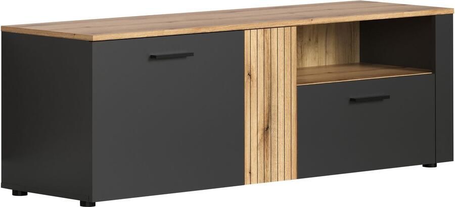 INOSIGN Tv-meubel Estepona TV-lowboard met ribbeloptiek deuren links of rechts monteerbaar (1 stuk) - Foto 9