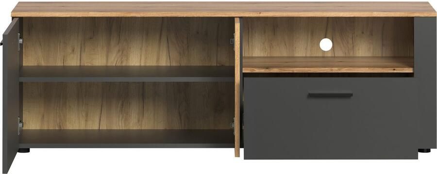 INOSIGN Tv-meubel Estepona TV-lowboard met ribbeloptiek deuren links of rechts monteerbaar (1 stuk) - Foto 10