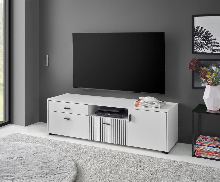 INOSIGN Tv-meubel Hudson in moderne trendkleur handgrepen van metaal (zwart) breedte 150 cm - Foto 6