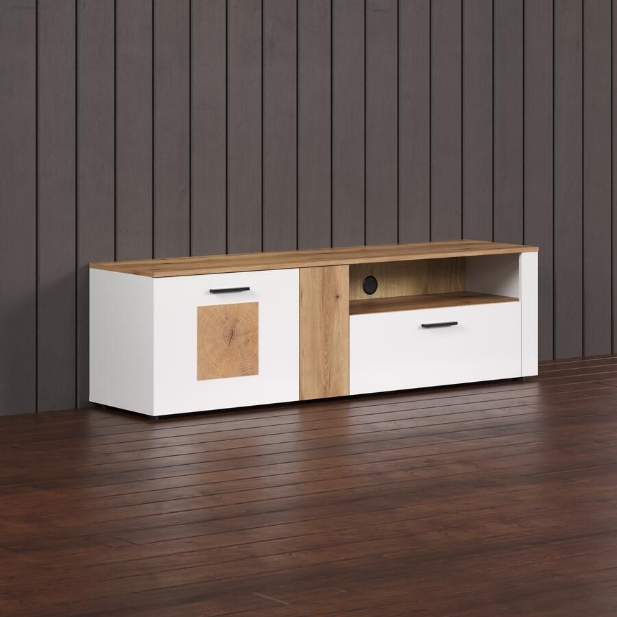 INOSIGN Tv-meubel Linz TV-kast TV-rek TV-lowboard met eindhoutapplicaties B D H: 170 42 50 cm (1 stuk) - Foto 10