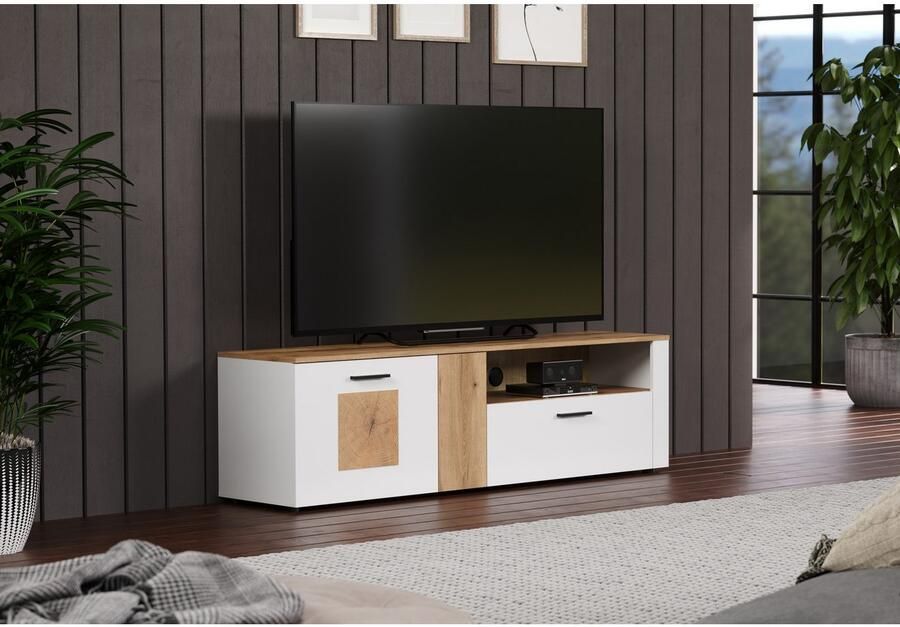 INOSIGN Tv-meubel Linz TV-kast TV-rek TV-lowboard met eindhoutapplicaties B D H: 170 42 50 cm (1 stuk) - Foto 4