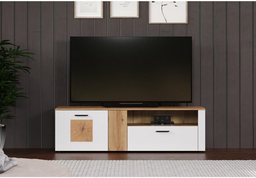 INOSIGN Tv-meubel Linz TV-kast TV-rek TV-lowboard met eindhoutapplicaties B D H: 170 42 50 cm (1 stuk) - Foto 5