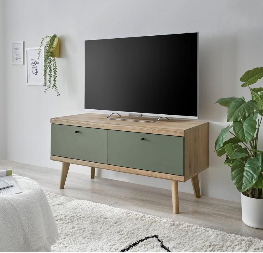 INOSIGN Wandmeubel MAVAS in moderne trendkleur handgrepen van metaal (zwart) breedte 341 cm (set 4-delig)