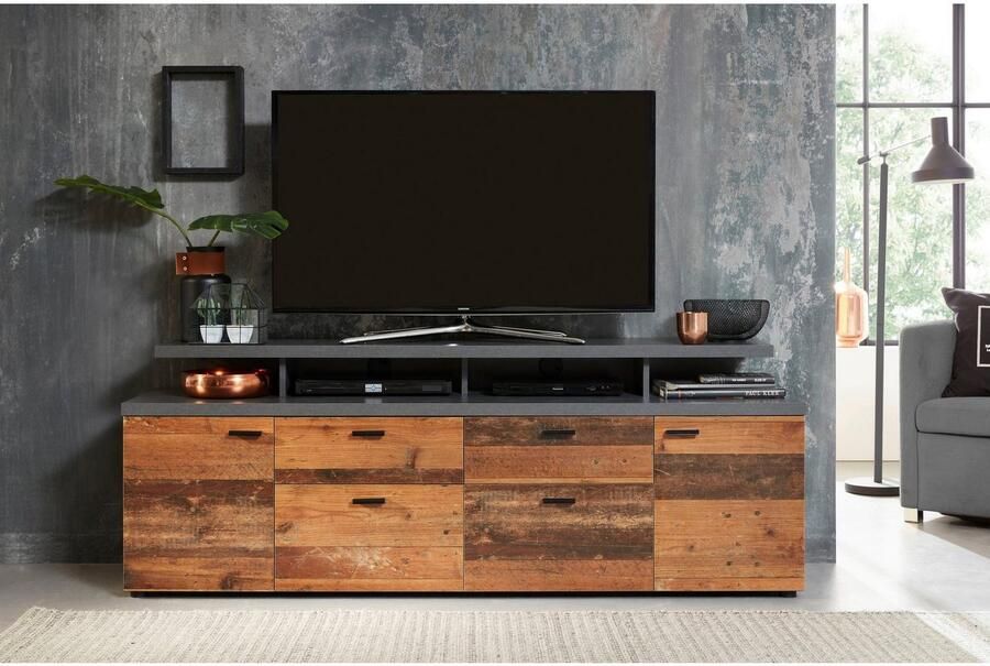INOSIGN Tv-meubel Messina TV-Lowboard met deuren lades & vakken (B D H) 180 47 66 cm (1 stuk) - Foto 7