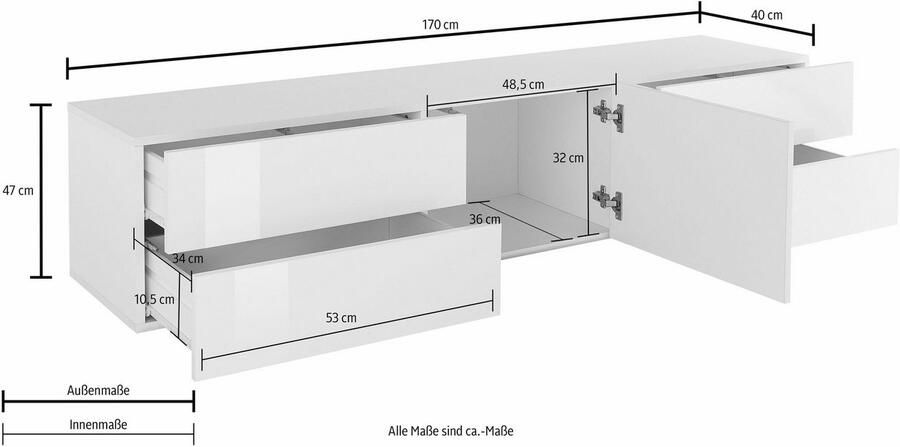 INOSIGN Tv-meubel Metis Breedte 170 cm - Foto 8