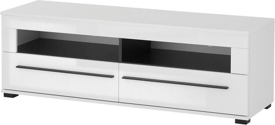 INOSIGN Tv-meubel Modern TV-meubel commode in Eiken Evoke of wit zwarte stanggreep voldoende opbergruimte veelzijdig inzetbaar - Foto 9