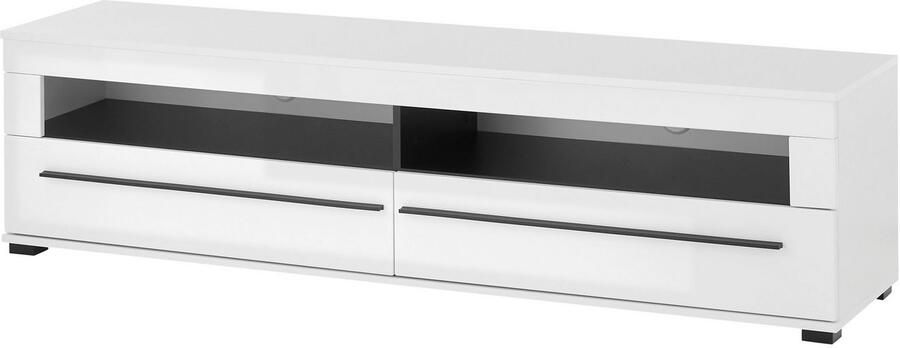 INOSIGN Tv-meubel Modern TV-meubel commode in Eiken Evoke of wit zwarte stanggreep voldoende opbergruimte veelzijdig inzetbaar - Foto 7