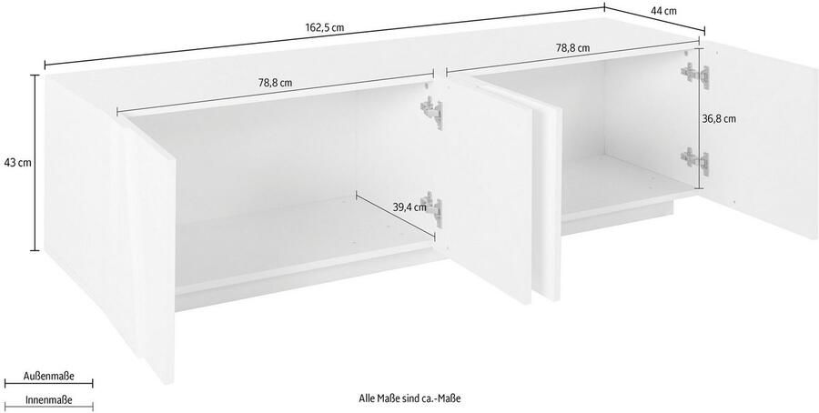 INOSIGN Tv-meubel Ping Breedte 162 4 cm - Foto 4