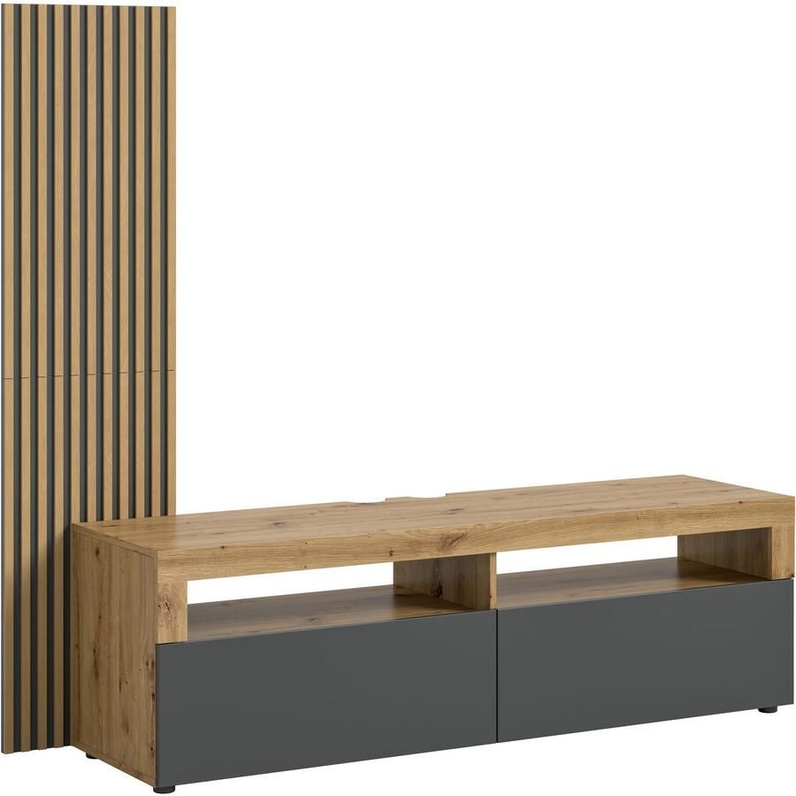 INOSIGN Tv-meubel Telli Breedte 160 cm met 2 panelen 2 kleppen & 2 open vakken