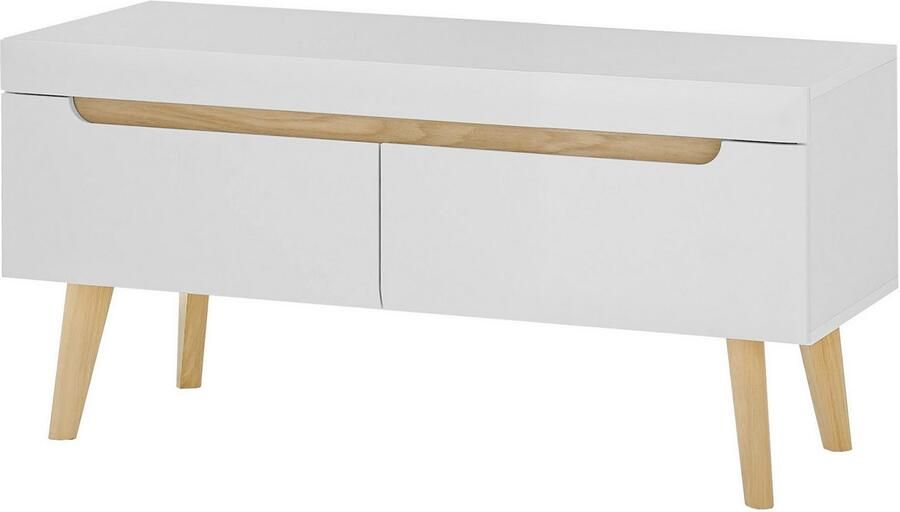 INOSIGN Tv-meubel Torge TV-kast TV-kommode televisiekast TV-bord afgeschuinde poten drie kleuren scandi design 107 cm breed (1 stuk) - Foto 2