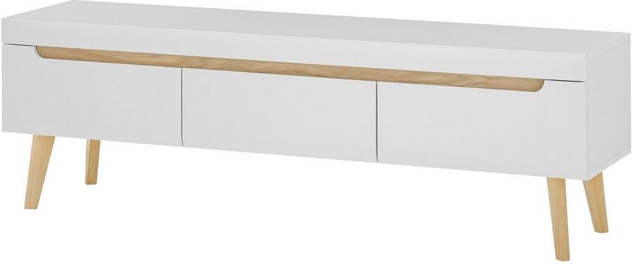 INOSIGN Tv-meubel Torge TV-kast TV-kommode televisiekast TV-bord afgeschuinde poten drie kleuren scandi design 160 cm breed (1 stuk) - Foto 3