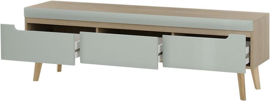 INOSIGN Tv-meubel Torge TV-kast TV-kommode televisiekast TV-bord afgeschuinde poten drie kleuren scandi design 160 cm breed (1 stuk) - Foto 3