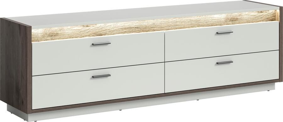 INOSIGN Tv-meubel Treviso Breedte 187cm incl. Frontverlichting 4 lades TV-meubel media meubels TV-bank televisiekast woonkamerkast - Foto 4