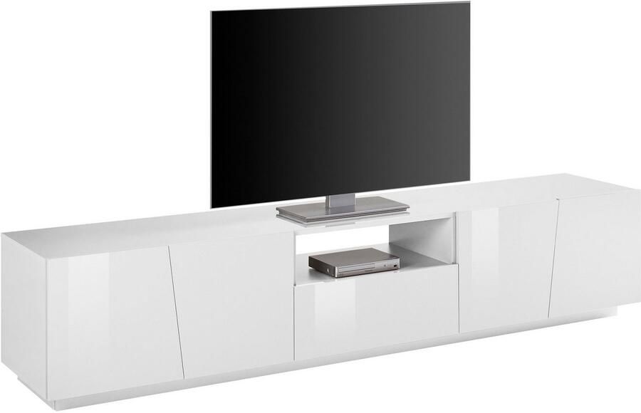Webfurniture Tv-meubel Gavin 220 cm-hoogglans wit - Foto 2