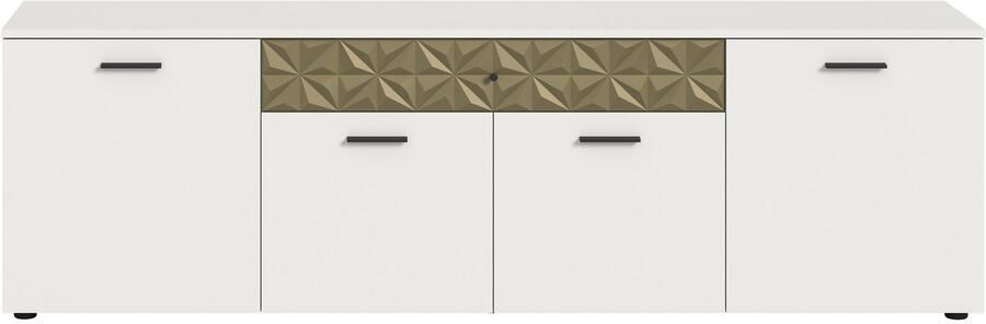 INOSIGN Tv-meubel Vicenza breedte 190cm ornamentafwerking 4 deuren 1 lade 8 vakken metalen grepen tv-kast televisiekast mediaboard - Foto 7