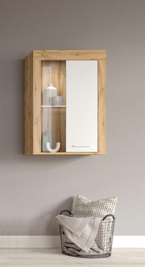 INOSIGN Vitrinekast Aosta breedte 60 cm staand of hangend in verschillende kleuren Deurafdichting verwisselbaar 1 glazen inlegvloer hangvitrine staande vitrine - Foto 8