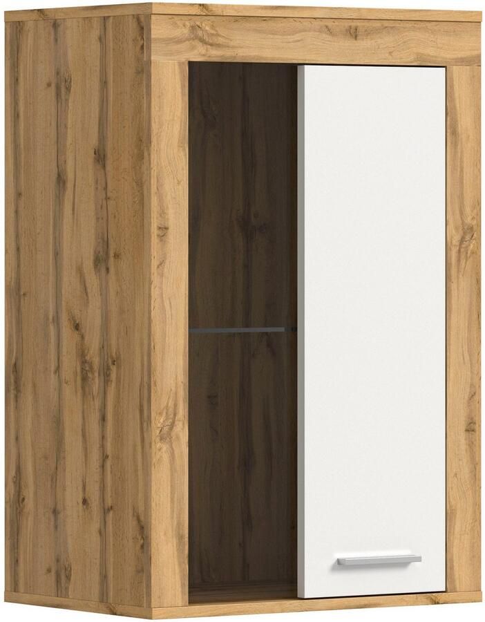 INOSIGN Vitrinekast Aosta breedte 60 cm staand of hangend in verschillende kleuren Deurafdichting verwisselbaar 1 glazen inlegvloer hangvitrine staande vitrine