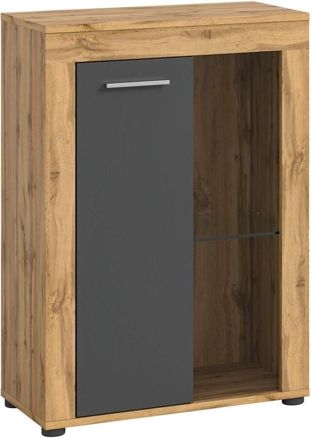 INOSIGN Vitrinekast Aosta breedte 60 cm staand of hangend in verschillende kleuren Deurafdichting verwisselbaar 1 glazen inlegvloer hangvitrine staande vitrine - Foto 5