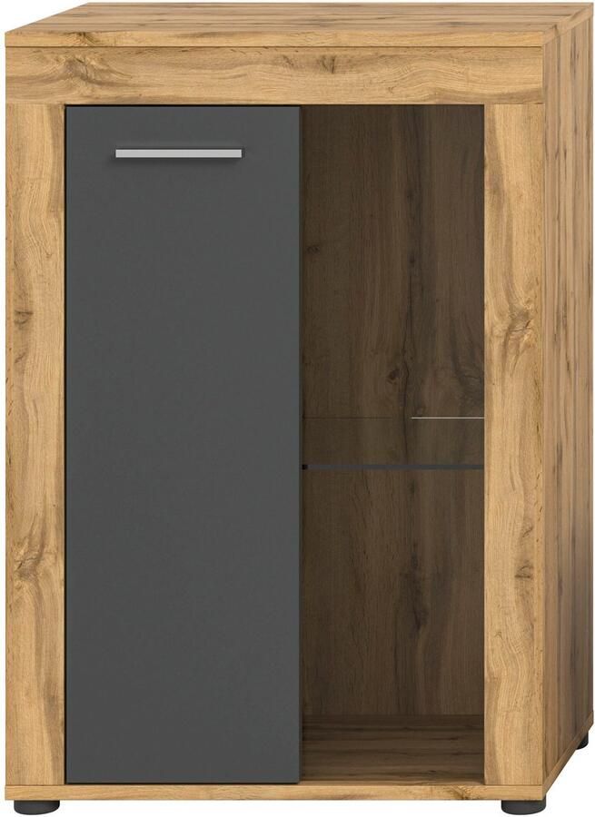 INOSIGN Vitrinekast Aosta breedte 60 cm staand of hangend in verschillende kleuren Deurafdichting verwisselbaar 1 glazen inlegvloer hangvitrine staande vitrine - Foto 4