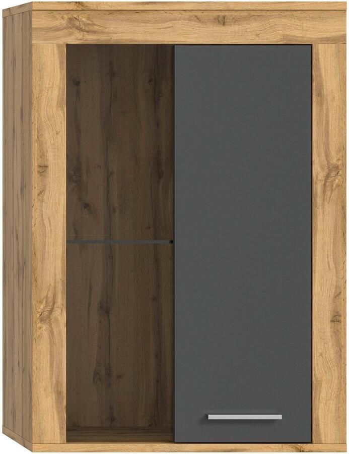 INOSIGN Vitrinekast Aosta breedte 60 cm staand of hangend in verschillende kleuren Deurafdichting verwisselbaar 1 glazen inlegvloer hangvitrine staande vitrine - Foto 2