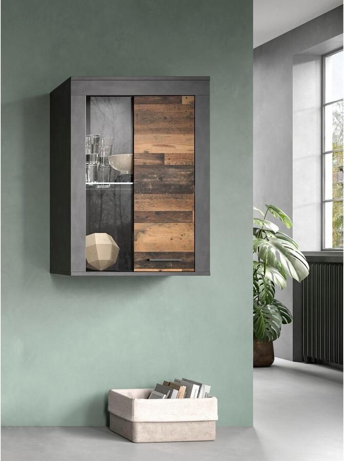 INOSIGN Vitrinekast Aosta breedte 60 cm staand of hangend in verschillende kleuren Deurafdichting verwisselbaar 1 glazen inlegvloer hangvitrine staande vitrine - Foto 3