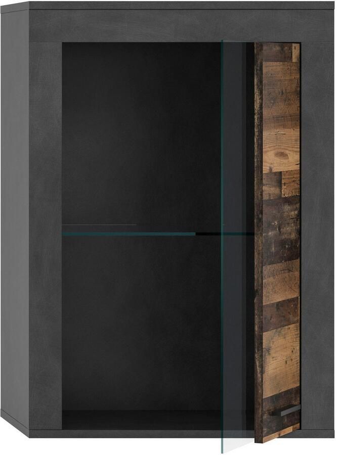 INOSIGN Vitrinekast Aosta breedte 60 cm staand of hangend in verschillende kleuren Deurafdichting verwisselbaar 1 glazen inlegvloer hangvitrine staande vitrine - Foto 4