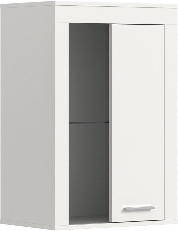 INOSIGN Vitrinekast Aosta breedte 60 cm staand of hangend in verschillende kleuren Deurafdichting verwisselbaar 1 glazen inlegvloer hangvitrine staande vitrine