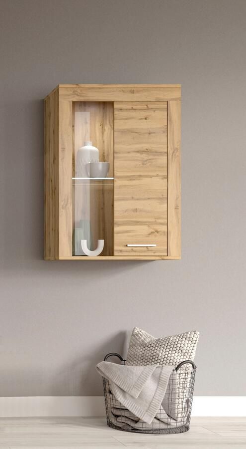 INOSIGN Vitrinekast Aosta breedte 60 cm staand of hangend in verschillende kleuren Deurafdichting verwisselbaar 1 glazen inlegvloer hangvitrine staande vitrine - Foto 14