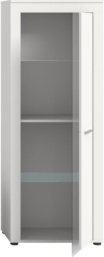 INOSIGN Vitrinekast Aosta hoogte 159 cm in verschillende kleuruitvoeringen 1 deur 3 legplanken 4 vakken woonkamer staande vitrine glazen vitrine - Foto 5