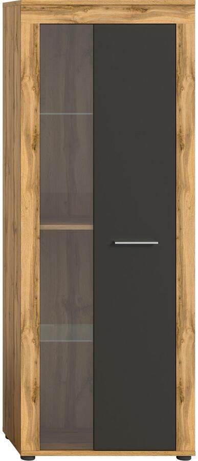 INOSIGN Vitrinekast Aosta hoogte 159 cm in verschillende kleuruitvoeringen 1 deur 3 legplanken 4 vakken woonkamer staande vitrine glazen vitrine - Foto 5