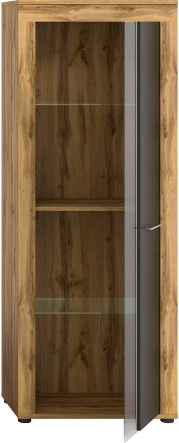 INOSIGN Vitrinekast Aosta hoogte 159 cm in verschillende kleuruitvoeringen 1 deur 3 legplanken 4 vakken woonkamer staande vitrine glazen vitrine - Foto 4