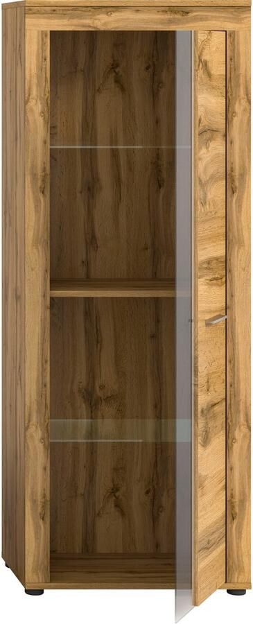 INOSIGN Vitrinekast Aosta hoogte 159 cm in verschillende kleuruitvoeringen 1 deur 3 legplanken 4 vakken woonkamer staande vitrine glazen vitrine - Foto 11