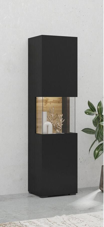 INOSIGN Vitrinekast Ava breedte 36 cm hangend en staand te monteren moderne greeploze vitrinekast hoge kast met hoekverglazing - Foto 5