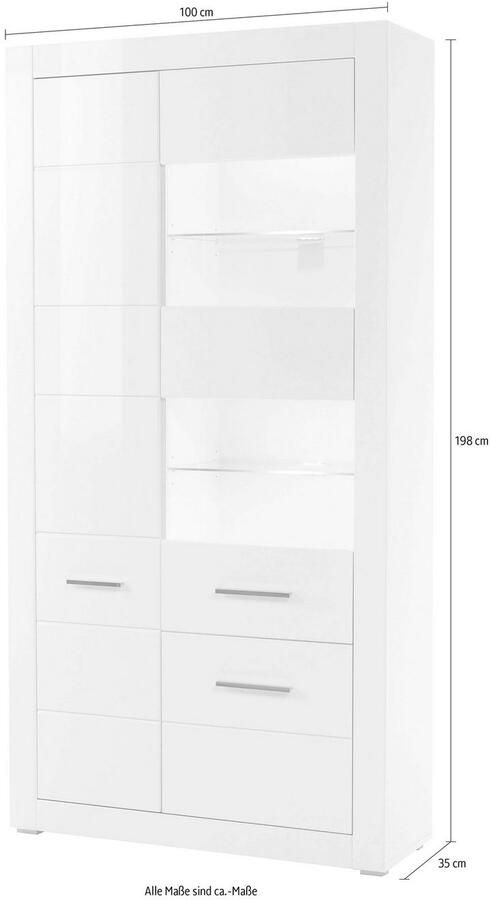 INOSIGN Vitrinekast Bianco Hoogte 198 cm - Foto 3