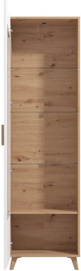 INOSIGN Vitrinekast Bretagna vitrinekast staande vitrine showcase in trendy kleuren glazen deur in verschillende varianten verkrijgbaar - Foto 3