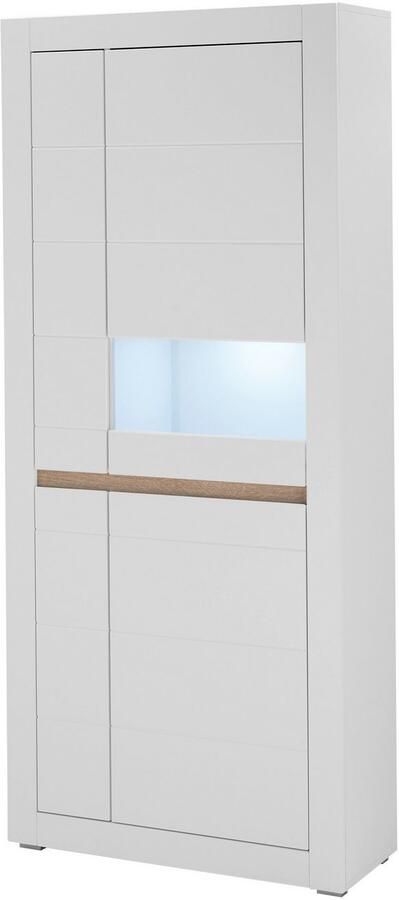 INOSIGN Vitrinekast Chester Hoge kast met opbergruimte Glazen vitrine Dressoir Mat Wit (1 stuk) - Foto 8