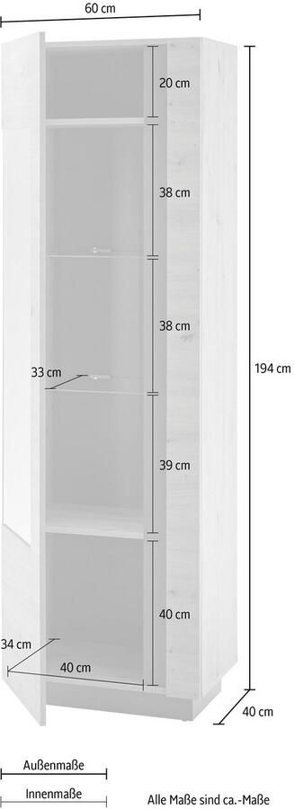 INOSIGN Vitrinekast CLAiR vitrinekast 23 - Foto 2