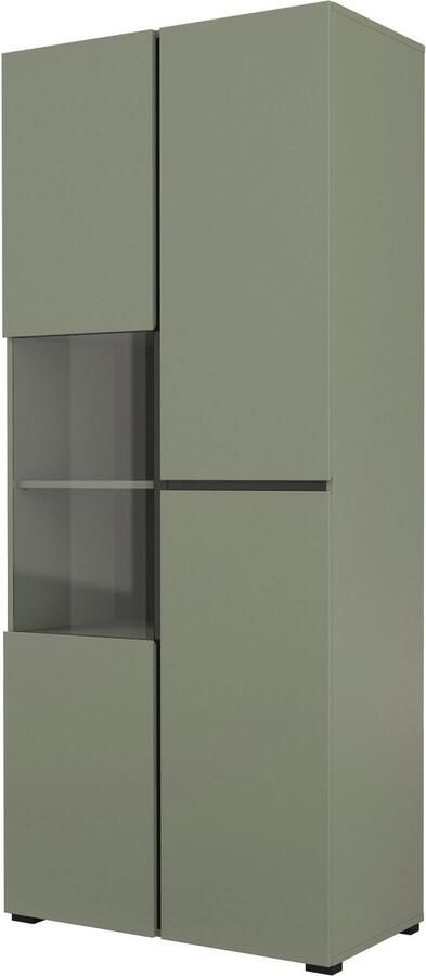 INOSIGN Vitrinekast Cross Hoogte 183 5 cm moderne greeploze staande vitrine met 3 deuren - Foto 4