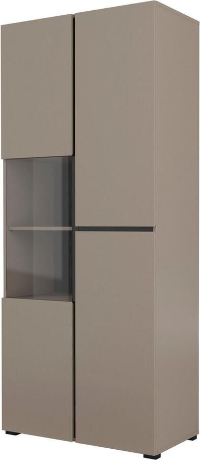 INOSIGN Vitrinekast Cross Hoogte 183 5 cm moderne greeploze staande vitrine met 3 deuren - Foto 4