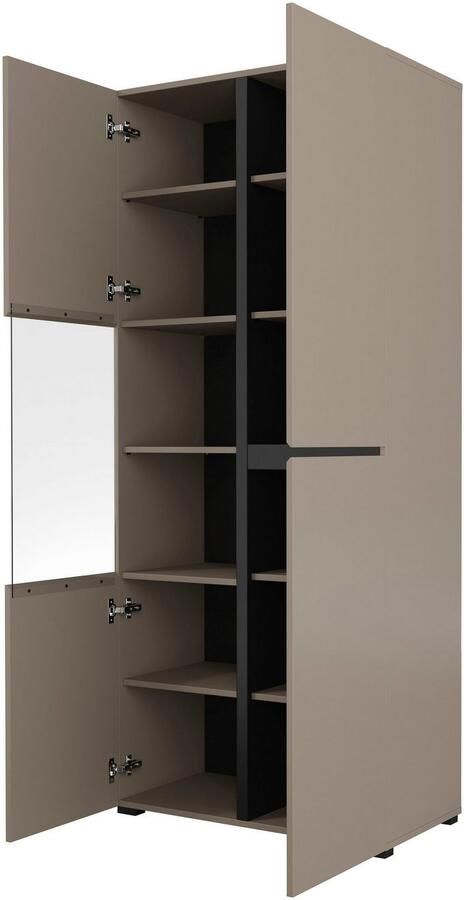 INOSIGN Vitrinekast Cross Hoogte 183 5 cm moderne greeploze staande vitrine met 3 deuren - Foto 3