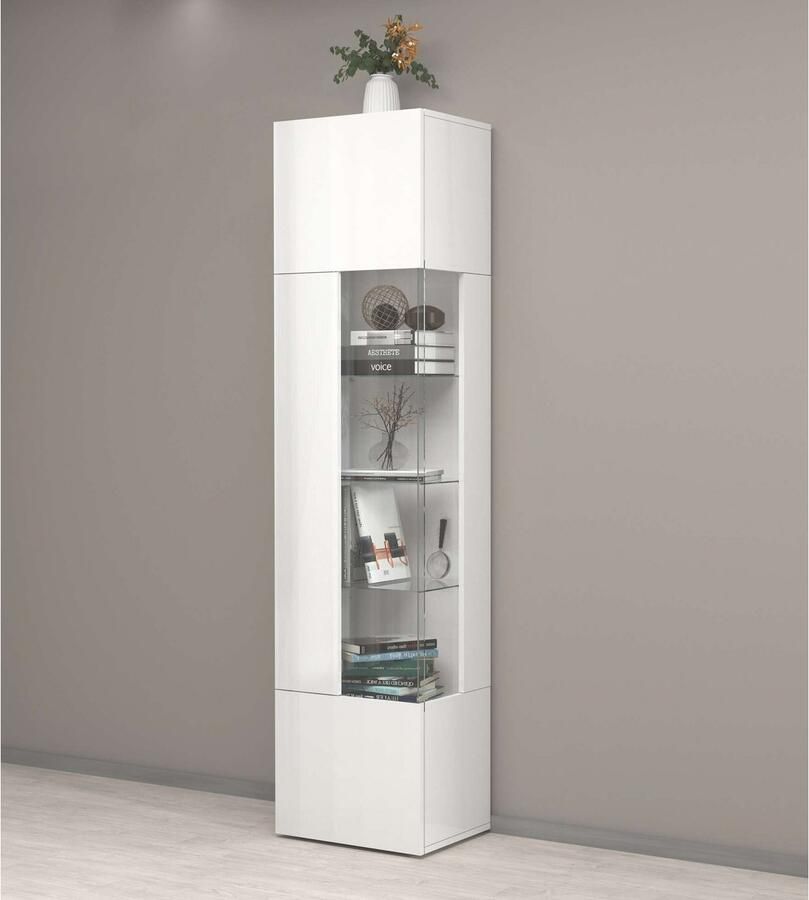 INOSIGN Vitrinekast Egypt volledig hoogglans gelakt 1 glazen deur met 3 glazen planken - Foto 12