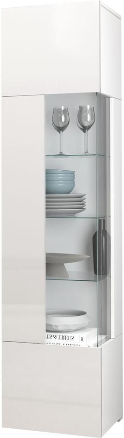 INOSIGN Vitrinekast Egypt volledig hoogglans gelakt 1 glazen deur met 3 glazen planken - Foto 18